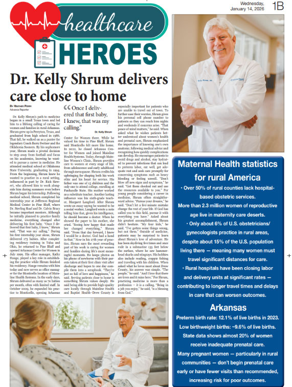Healthcare Heroes Jan 2026 Dr Kelly Shrum